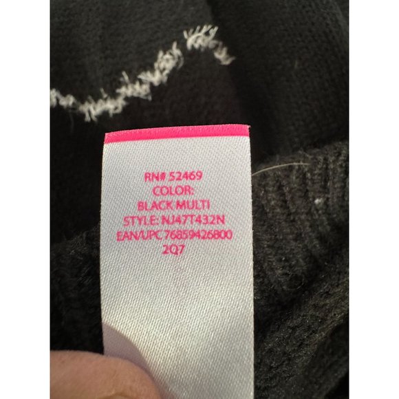 No Boundaries Christmas Garland and Light Sweater Small Black Acrylic - Picture 6 of 16